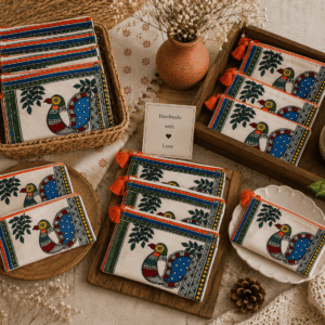 Handmade Bird Print Pouch Collection